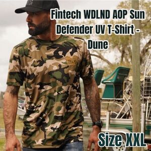 Fintech WDLND AOP Sun Defender UV T-Shirt - Dune Size XXL (Camouflage)